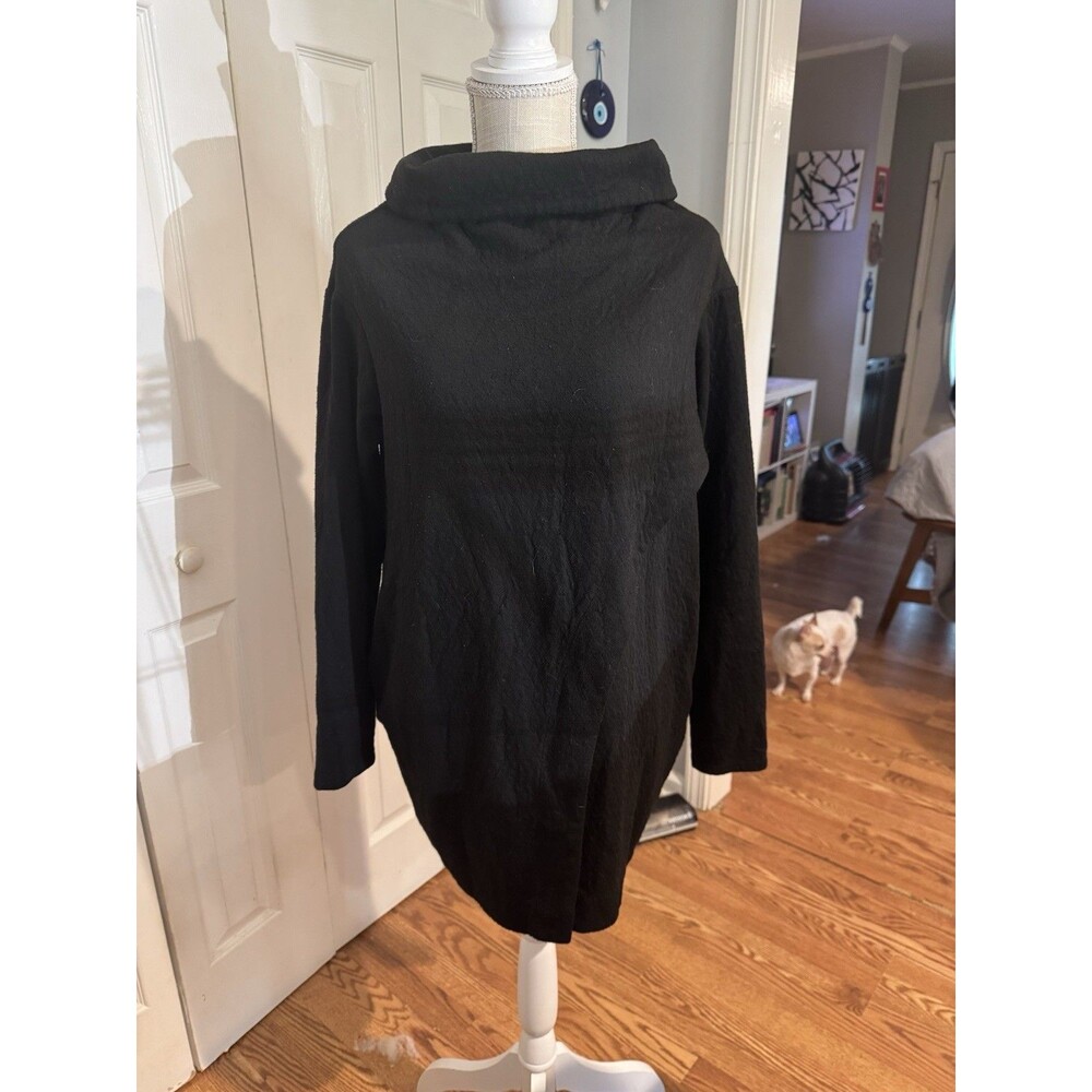 Nuovo Borgo Avant Garde Black Oversized Sweatshirt Size 46 Lagenlook Aesthetic